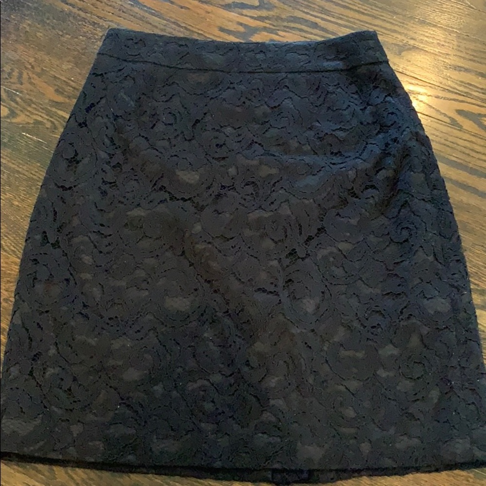 Banana Republic Black Lace Pencil Skirt